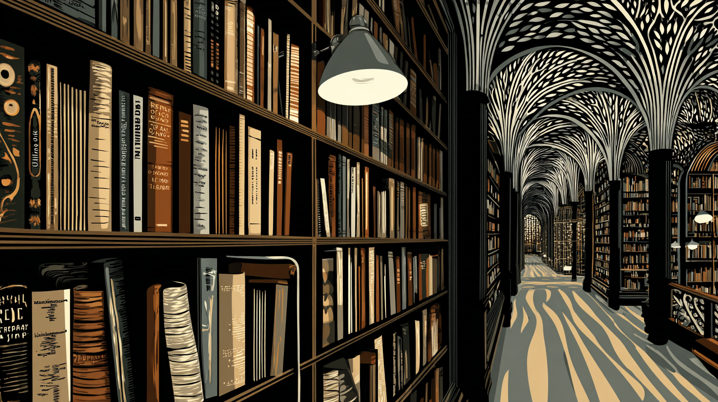 Illustration: a library